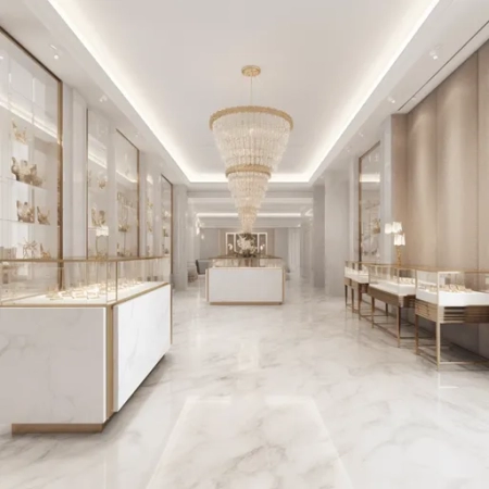 Interior design for jewellery showroom