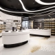 cosmetic displays large makeup shop counter design