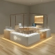 Mall jewellery kiosk design white display showcase