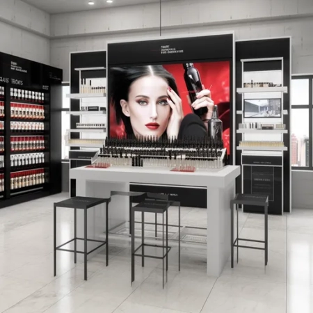 small cosmetic shop design in the mall