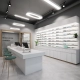 White Optical Store Design Wall Display Furniture