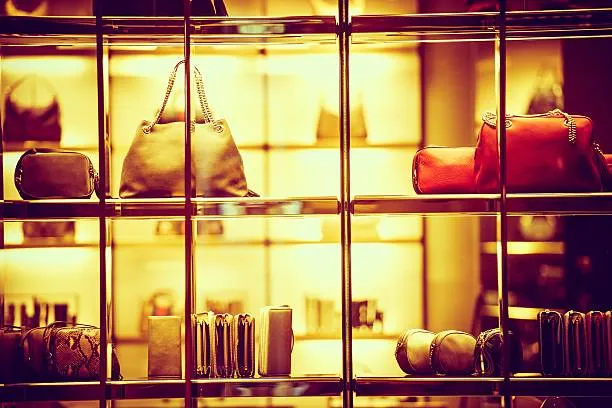 luxury bag display