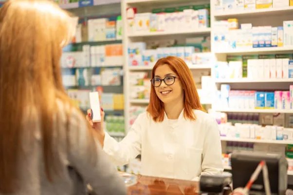 Medicine being displayed on the shelf