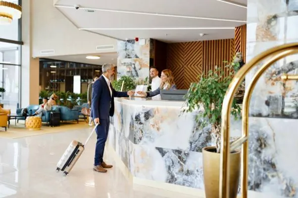 Sleek and simple budget reception desks