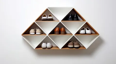 Wooden Shoe rack design with fixtures